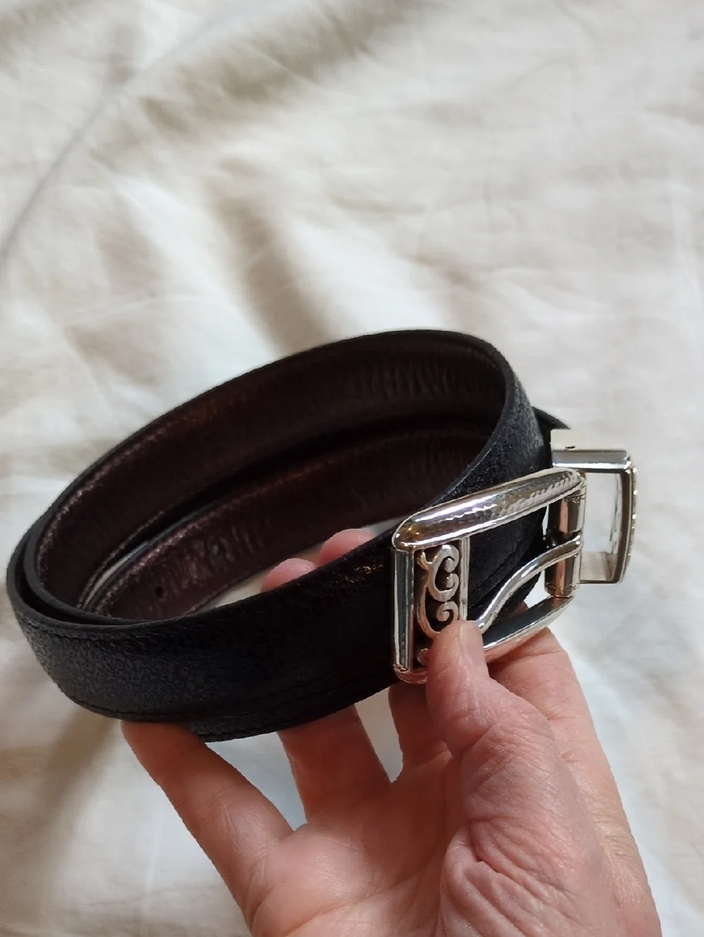 Brighton Mantilla Reversible Belt Black/Brown 40